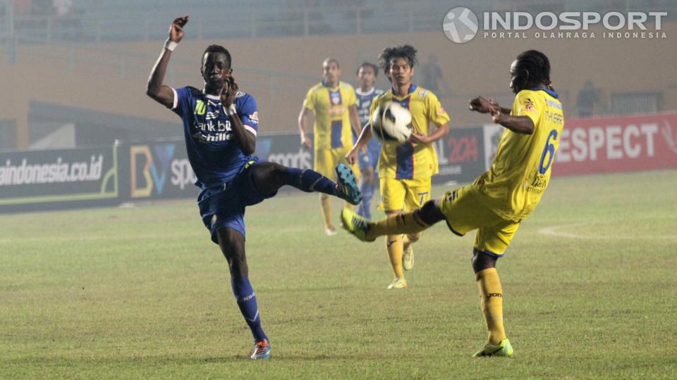 Makan Konate merupakan salah satu pemain Persib Bandung yang bermain cemerlang sepanjang permainan.